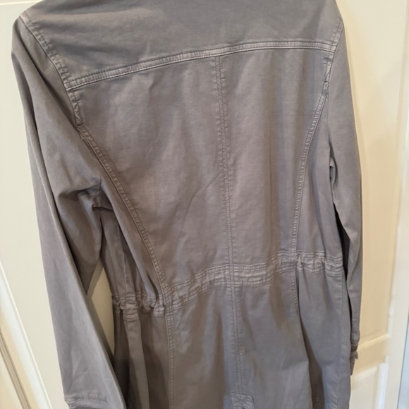 WHITE HOUSE BLACK MARKET WOMEN'S SIZE SMALL CHARCOAL GREY LONG JACKET NWT TOP TO - Picture 2 of 6
